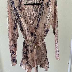 boohoo romper with belt